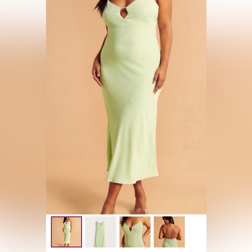 Abercrombie key hole slip midi dress